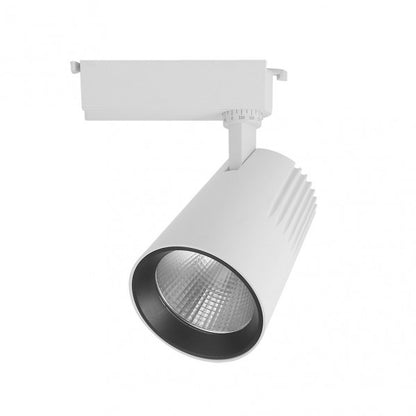 Foco de carril LED Telma Blanco 30W, vista frontal, Fabrilamp