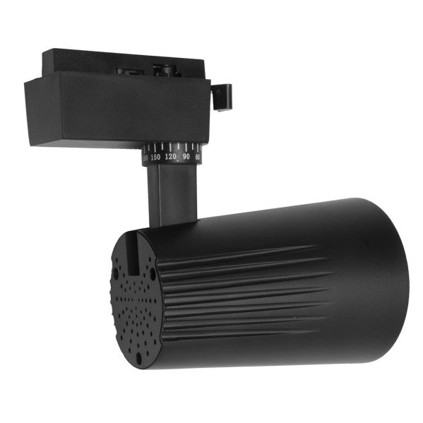 Foco de carril Telma Negro 30w 2700k, instalación, luzguru.com