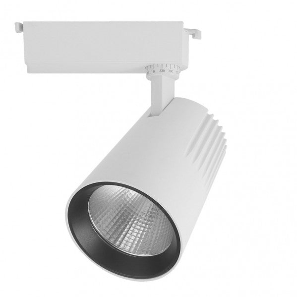 Foco Carril LED 40W 2700K Telma Blanco - Vista frontal