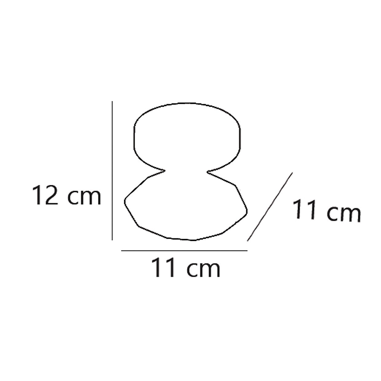 Medidas Foco Chic Cromo G9 AJP/Alemar Ref. 10587 - luzguru.com

