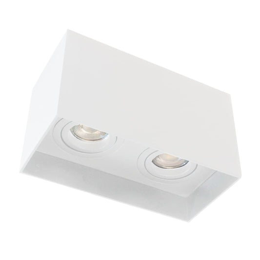 Foco de Techo Clark 2xGU10 Basculante Blanco Texturizado CristalRecord - vista principal | CristalRecord