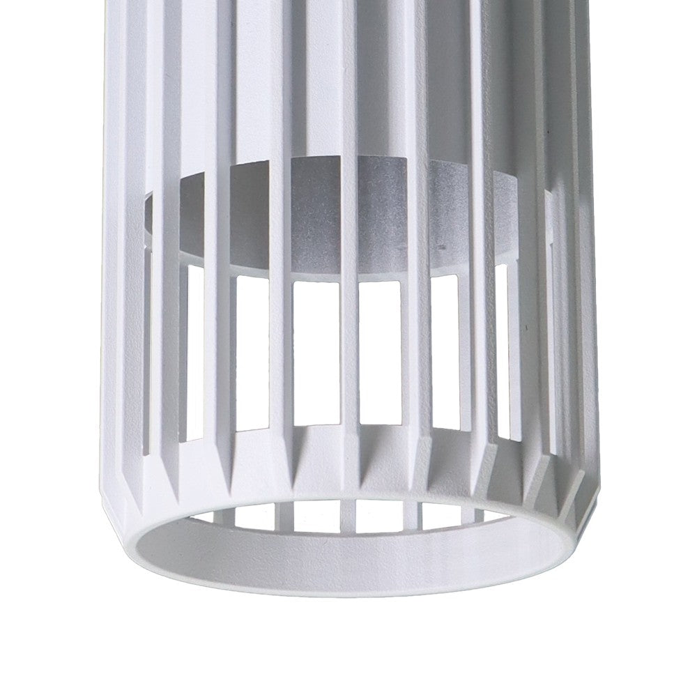 Foco Sahara fabricado en aluminio color blanco arenado texturizado