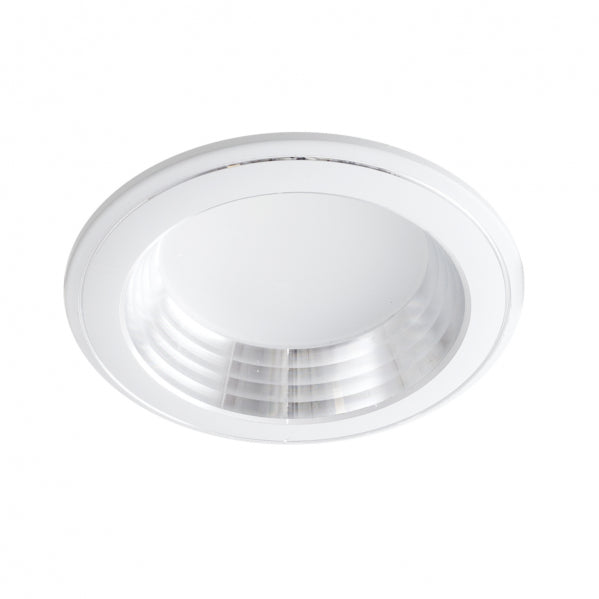 Foco empotrable Corfu Blanco/Cromo 5W de Fabrilamp, iluminación LED integrada para interiores.