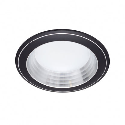 Foco empotrable Corfu Negro/Cromo 5W LED integrado de Fabrilamp. Diseño moderno y elegante.