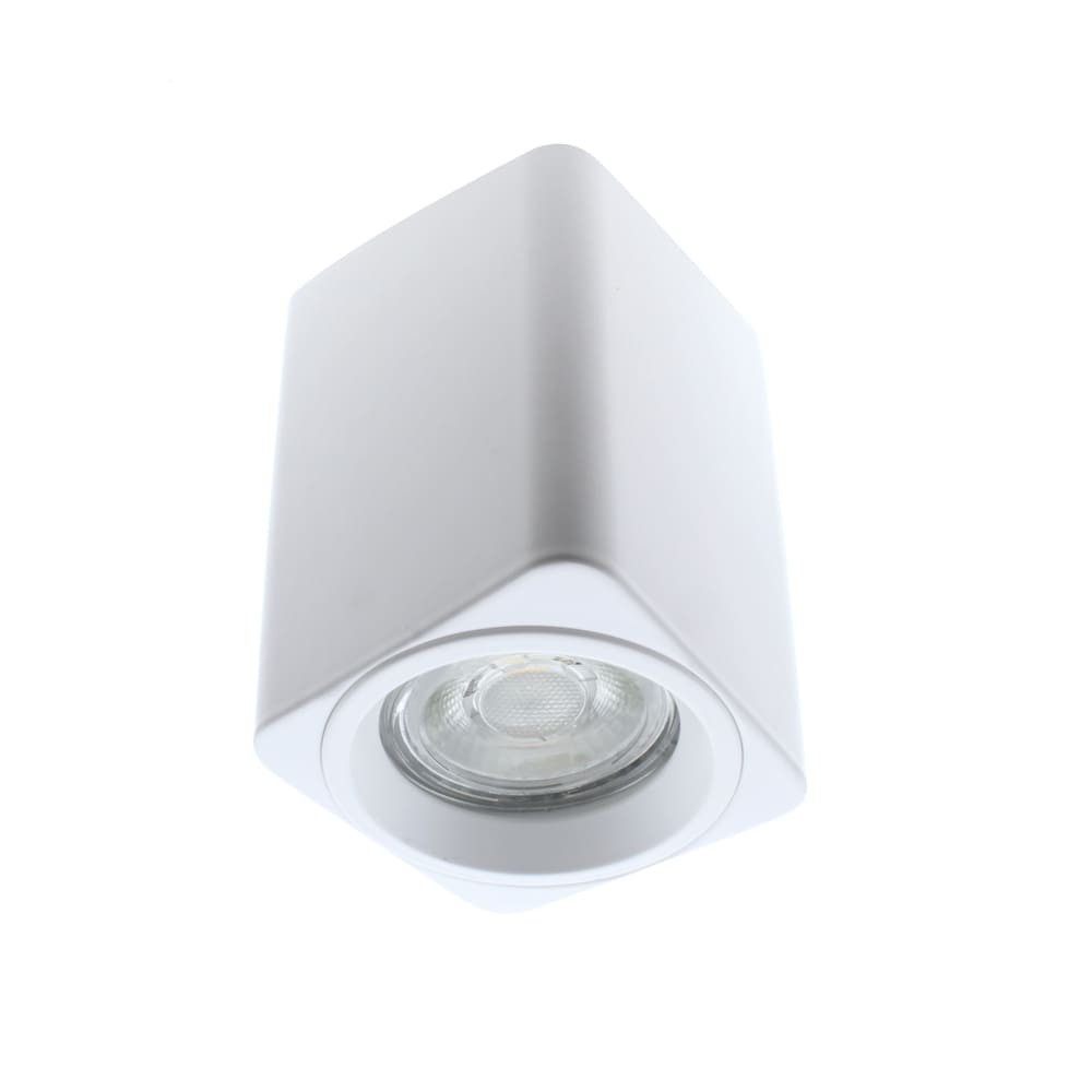 Foco de Techo Flin GU10 Cuadrado Blanco Mate CristalRecord - vista principal | CristalRecord