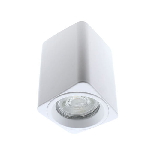 Foco de Techo Flin GU10 Cuadrado Blanco Mate CristalRecord - vista principal | CristalRecord