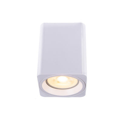 Foco Flin fabricado en aluminio color blanco mate