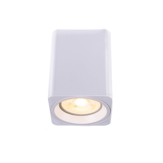 Foco Flin fabricado en aluminio color blanco mate