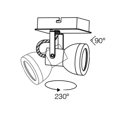 Foco orientable moderno ideal para salones