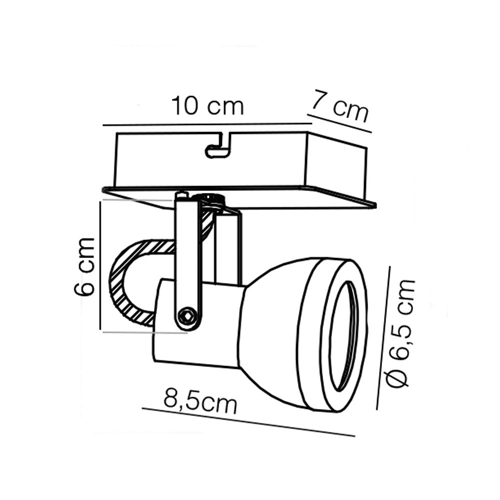 Foco basculante con tecnología LED GU10 para iluminar