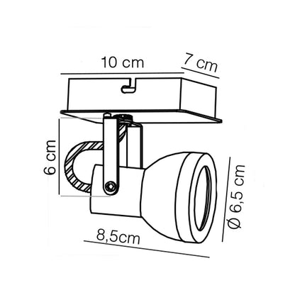 Foco basculante con tecnología LED GU10 para iluminar