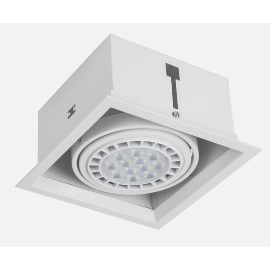 Foco Cesar fabricado en Aluminio color Blanco