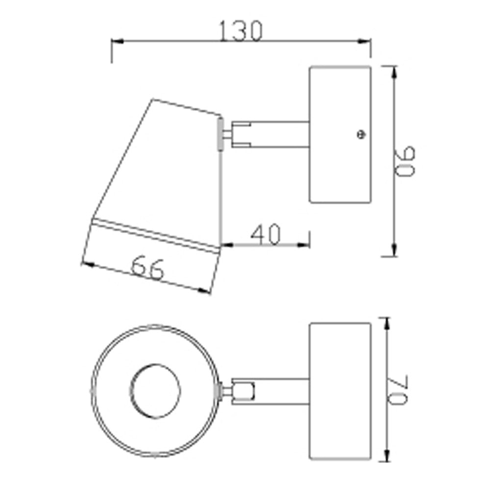 Foco LED CristalRecord ICE fabricado en aluminio color níquel