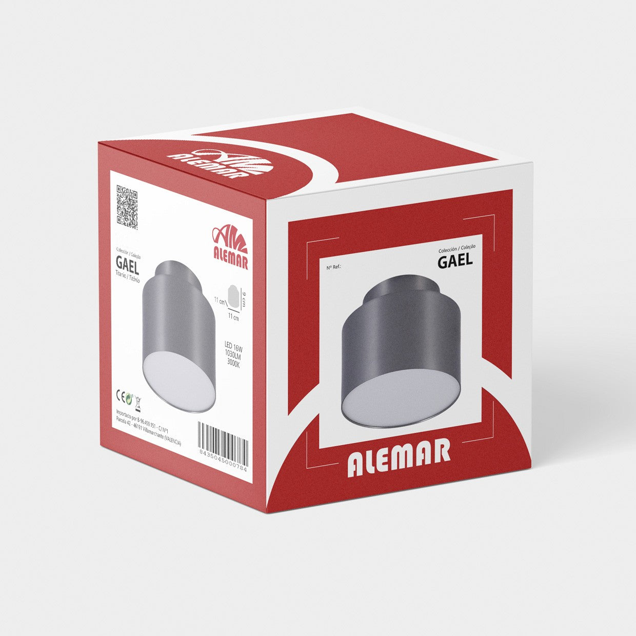 Medidas Foco LED ILAI 6W 3000K AJP/Alemar (Ref. 11637) - luzguru.com
