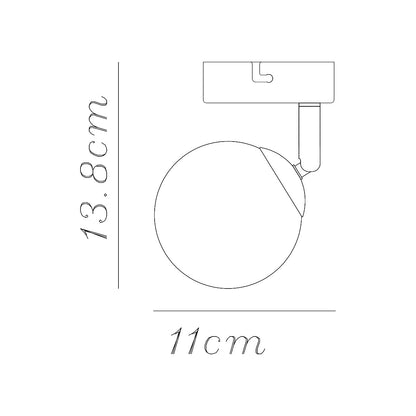 Medidas Foco Migos Latón AJP Alemar Ref. 11580 - luzguru.com
