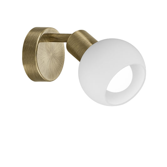 Aplique de Pared Opal Cuero 40W E-14 Metal y Cristal Alemar - vista principal | AJP / Alemar