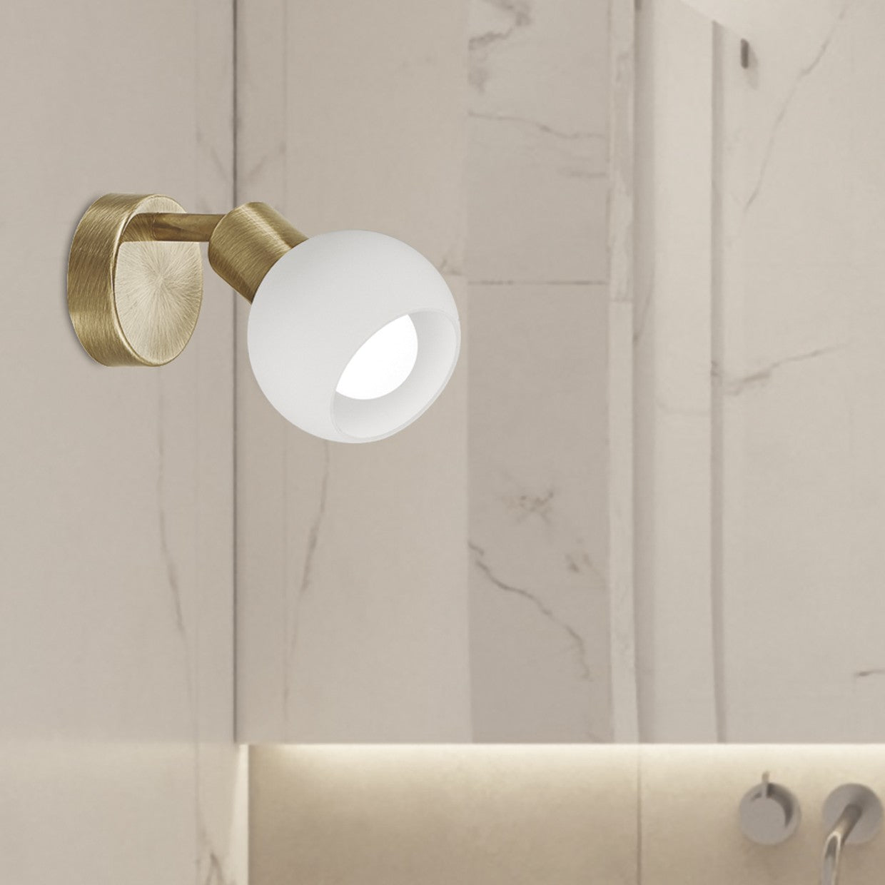 Foco Opal Cuero AJP/Alemar Ref. 10440: Dimensiones detalladas. Iluminación elegante y moderna para tu hogar.  Compra en luzguru.com
