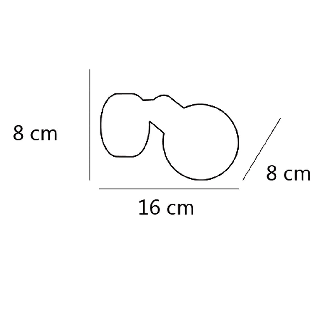 Medidas Foco Opal Cuero AJP/Alemar Ref. 10440 - Iluminación de Pared luzguru.com
