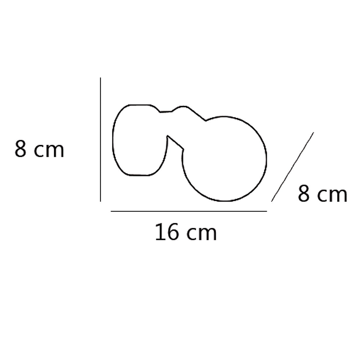 Medidas Foco Opal Cuero AJP/Alemar Ref. 10440 - Iluminación de Pared luzguru.com
