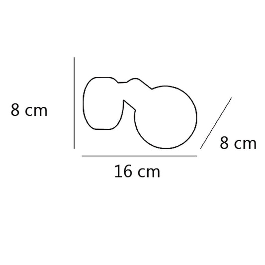 Medidas Foco Opal Cuero AJP/Alemar Ref. 10440 - Iluminación de Pared luzguru.com
