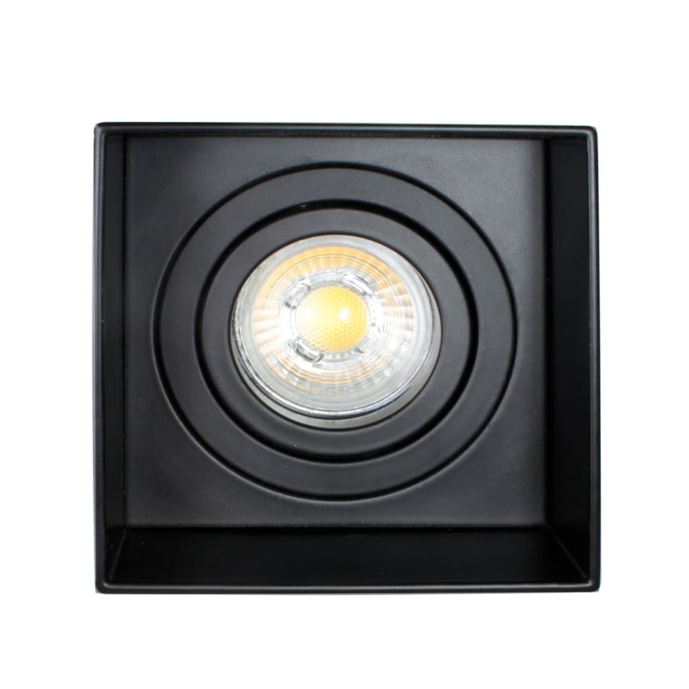 Foco Sira fabricado en aluminio color negro texturizado