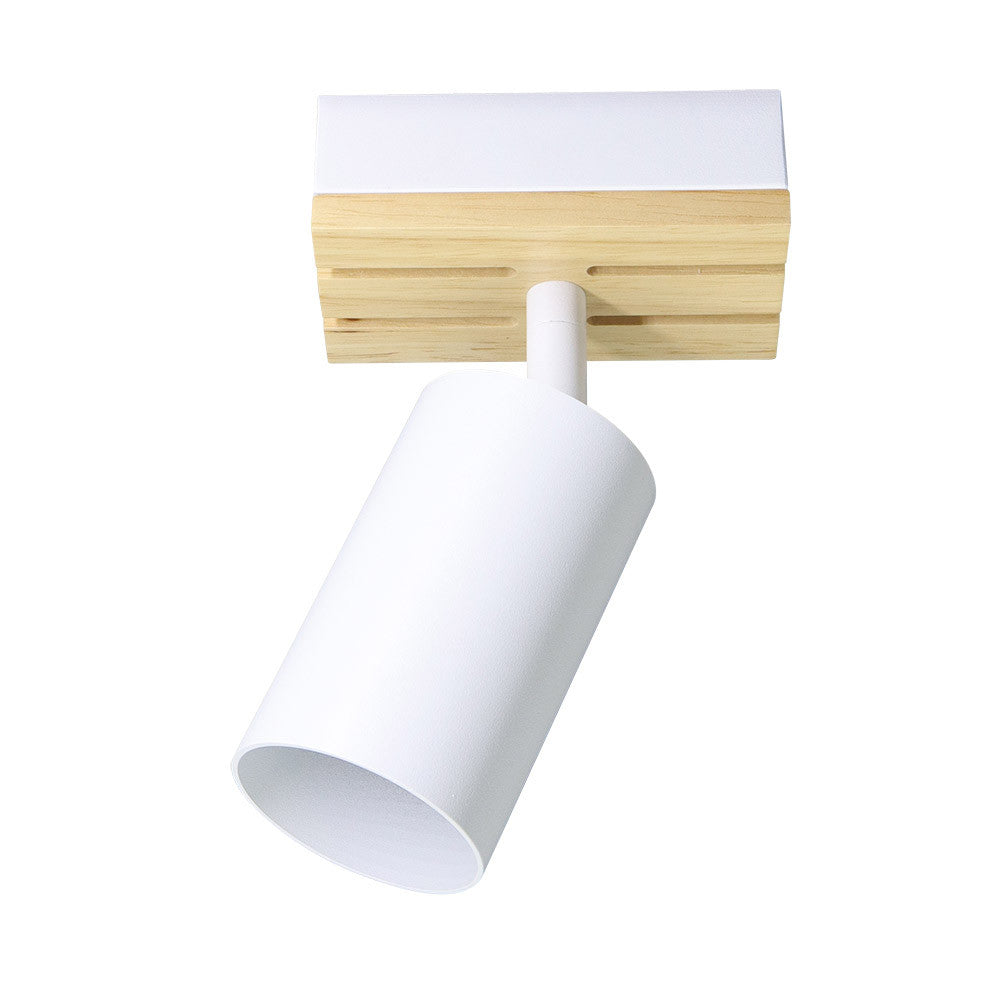 Foco Orientable Blanco/Madera Waikato Fabrilamp / Abrila 252881068