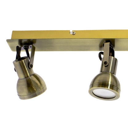 Elegante foco de techo color cuero ideal para salón