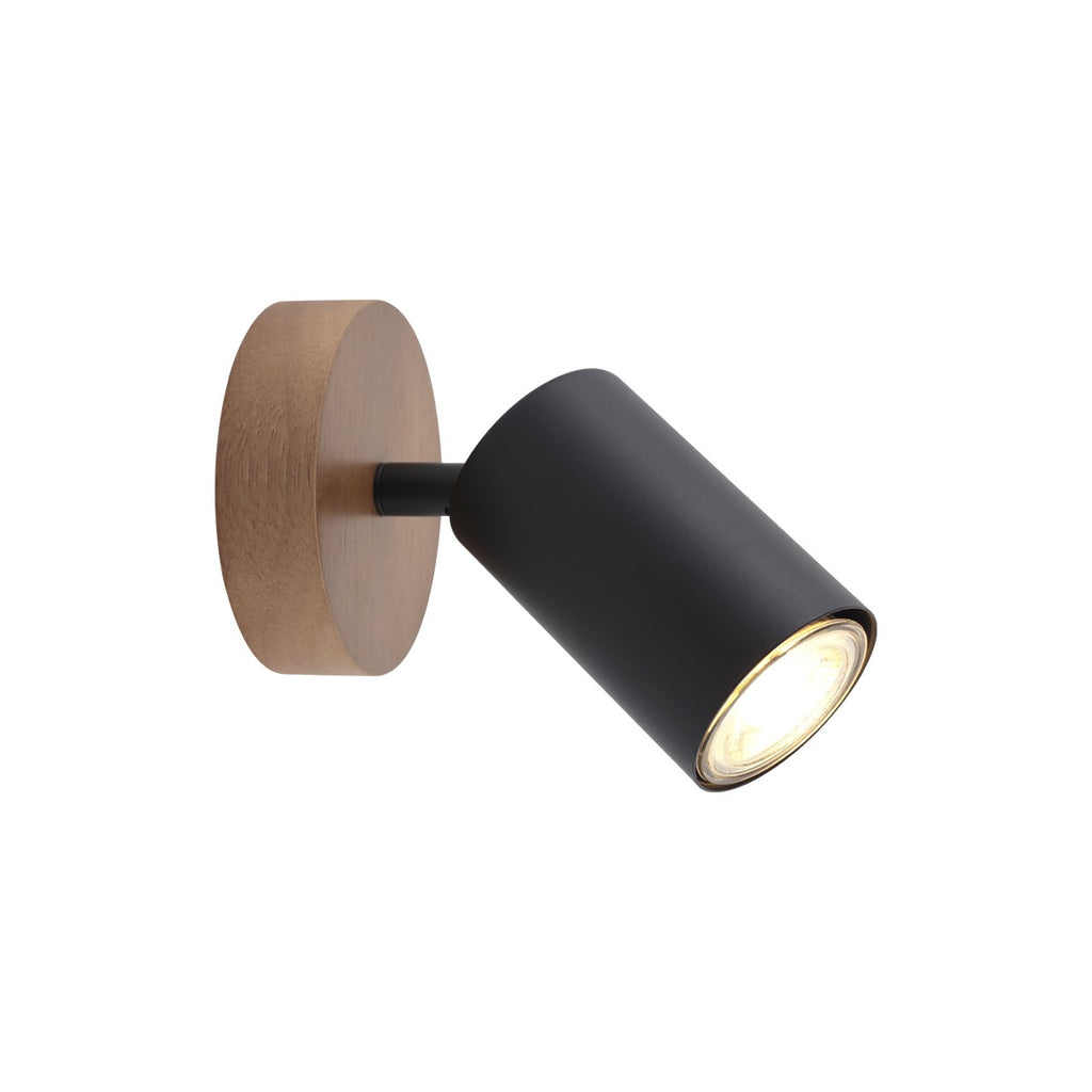 Foco Pireo Negro-Madera AJP/Alemar (Ref. 11141): Dimensiones detalladas. Elegancia y funcionalidad para tu hogar.  Compra en luzguru.com
