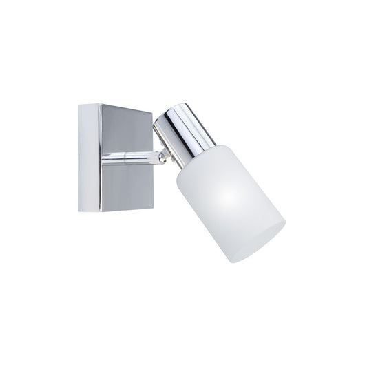 Aplique de Pared Samba 1 Luz Cromo con Tulipa de Cristal Opal AJP - vista principal | AJP / Alemar