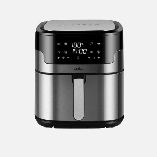 Freidora de Aire Casanova 8L 1800W Acero/Negro Fabrilamp - Vista frontal principal en fondo blanco | LuzGurú