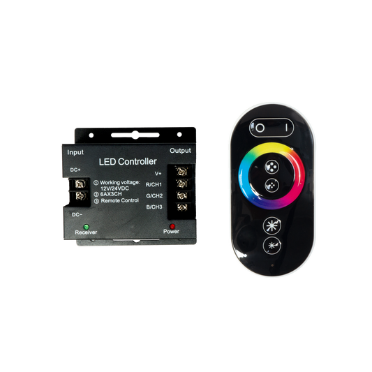 Tira LED Freya-12v Negro – vista principal · Ref. 1704CONTR-RGB