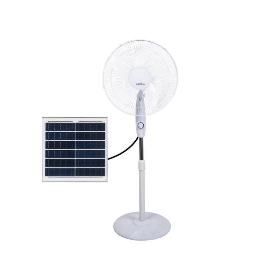 Ventilador de Pie Solar Frontera 20W Blanco Fabrilamp - vista principal | Fabrilamp / Abrila · Ref. 213641001