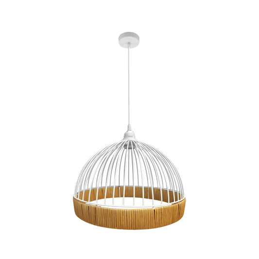 Lámpara Colgante Gaston 36 cm Metal y Rattán Fabrilamp - vista principal | Fabrilamp / Abrila · Ref. 218393668