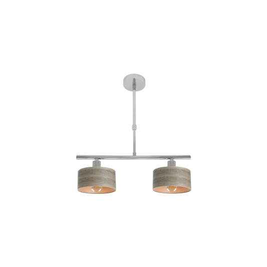 Lámpara Moderna Gilda Cromo / Madera Gris – vista principal · Ref. 190352083