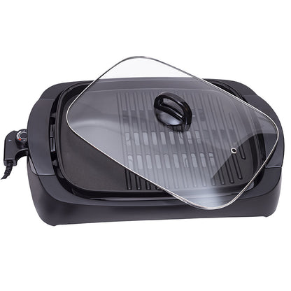 Moderna parrilla eléctrica con tapa de vidrio ideal para tu cocina