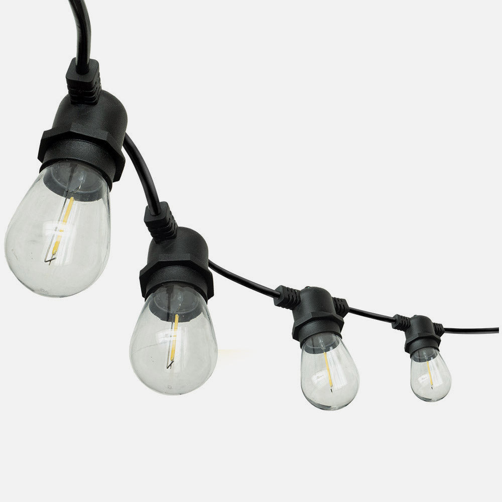 Guirnalda Verbena fabricada en Metal color Negro con bombillas LED E27