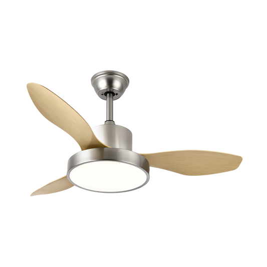 Ventilador de Techo Hayate Níquel / Haya – vista principal · Ref. 128599342
