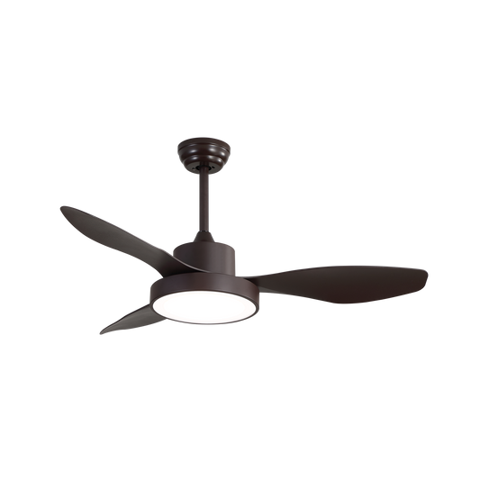 Ventilador de Techo con Luz Hayate 120 cm Marrón Fabrilamp - vista principal | Fabrilamp / Abrila · Ref. 128591302
