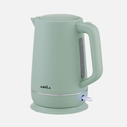 Hervidor de Agua Eléctrico Coffee 1,7 L 2200 W Verde Fabrilamp instalada en ambiente decorativo de salón o dormitorio | Fabrilamp / Abrila