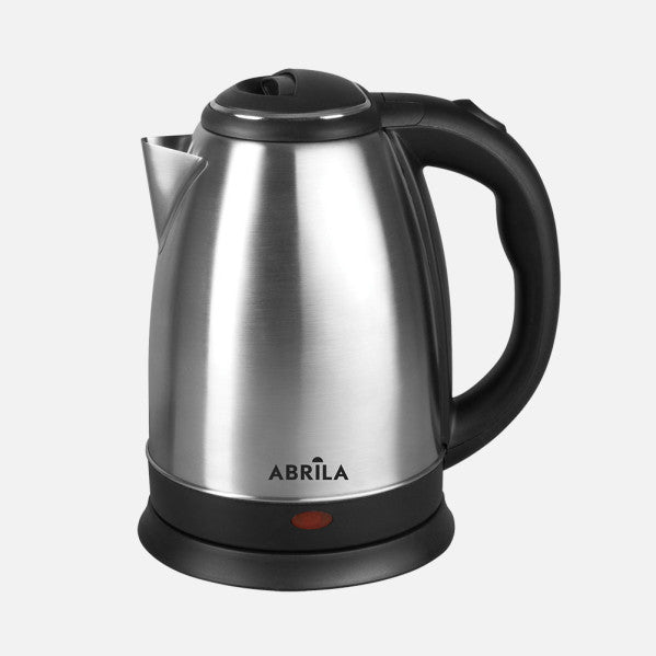 Hervidor de Agua Eléctrico Flox 1,8 L 1500 W Negro/Plata Fabrilamp - Vista frontal principal en fondo blanco | LuzGurú