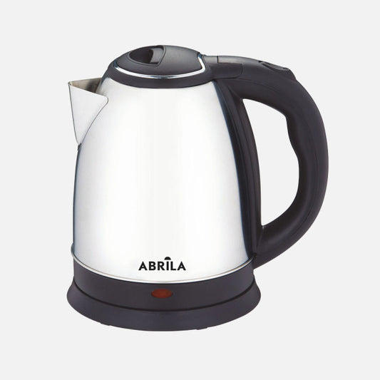 Hervidor de Agua Eléctrico FLOX 1 L 1500 W Negro/Plata Fabrilamp - Vista frontal principal en fondo blanco | LuzGurú