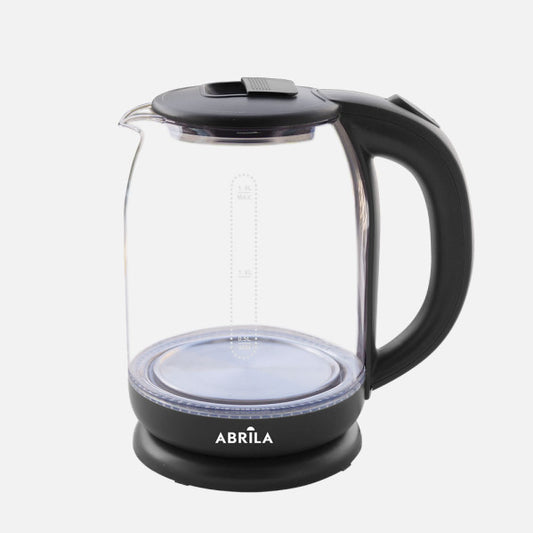Hervidor de Agua Eléctrico Frijol 1,8 L 1500 W Negro Fabrilamp - Vista frontal principal en fondo blanco | LuzGurú