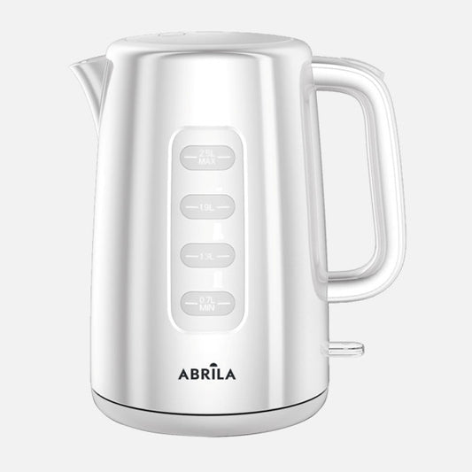 Hervidor de Agua Hulex Blanco 2,5 L 2200 W Base Giratoria Fabrilamp - Vista frontal principal en fondo blanco | LuzGurú