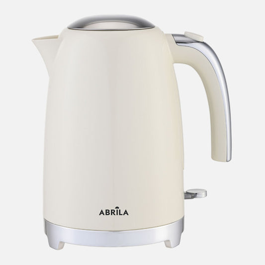 Hervidor de Agua Eléctrico Yuka 1,7 L 2200 W Beige Fabrilamp - Vista frontal principal en fondo blanco | LuzGurú