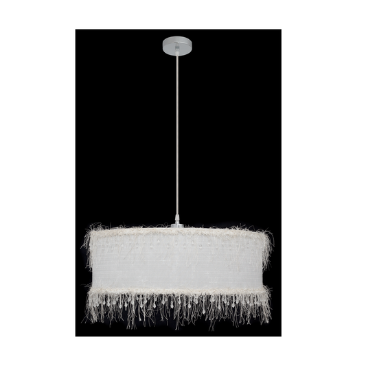 Lámpara Colgante Hilos 50 cm Pantalla Textil Fabrilamp - vista principal | Fabrilamp / Abrila · Ref. 117595001