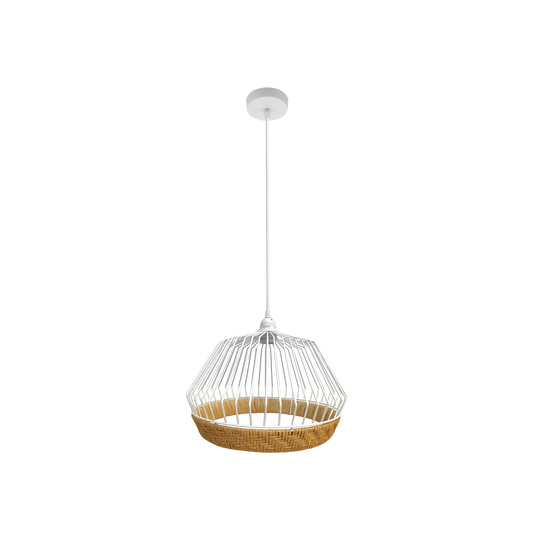 Lámpara Colgante Hugo Metal y Rattán Fabrilamp - vista principal | Fabrilamp / Abrila · Ref. 218292568