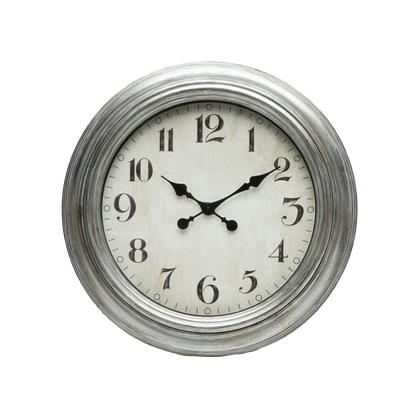 Reloj de Pared Iniko 61 cm Plata Agujas Retro Fabrilamp - vista principal | Fabrilamp / Abrila · Ref. 192810010