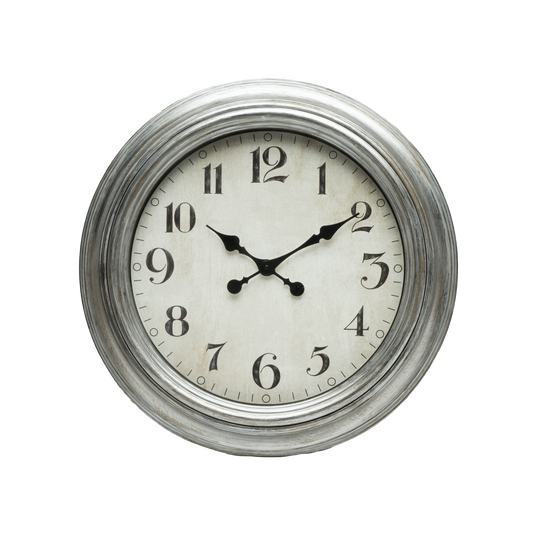 Reloj de Pared Iniko 61 cm Plata Agujas Retro Fabrilamp - vista principal | Fabrilamp / Abrila · Ref. 192810010