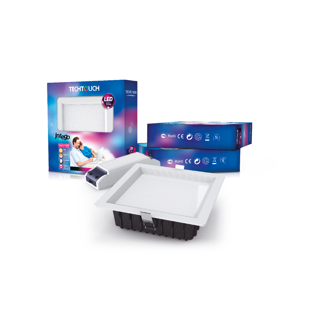 Downlight LED Empotrable Serie Intego 32W 4000K Blanco Fabrilamp - vista principal | Fabrilamp / Abrila · Ref. LED205342