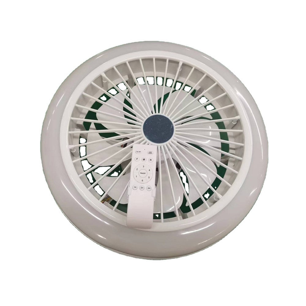 Ventilador de techo Iris fabricado en PVC color blanco con palas ABS